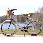 Dámsky retro bicykel Hliníkový 28" Lavida 3-prevodový [A] Krémová